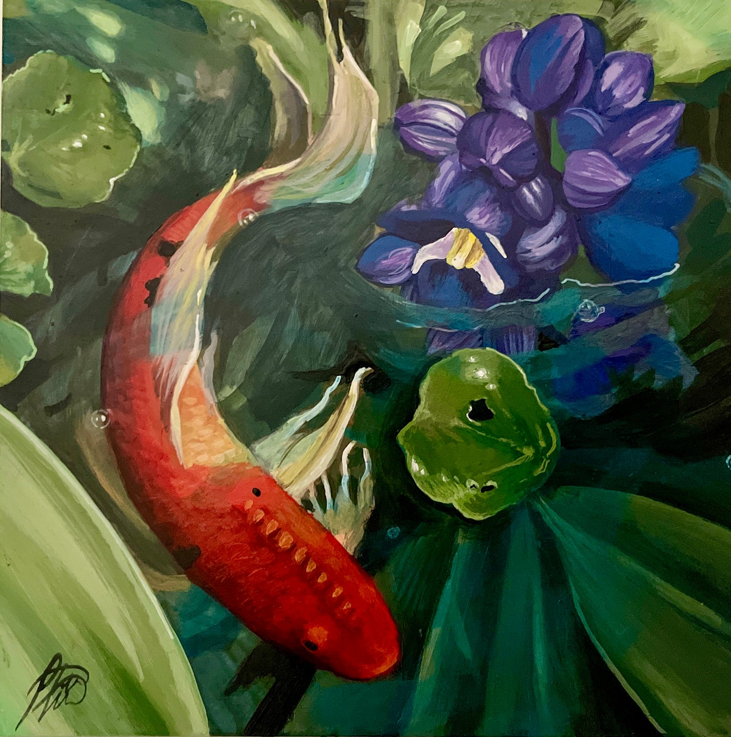 Koi Pond - Original Painting