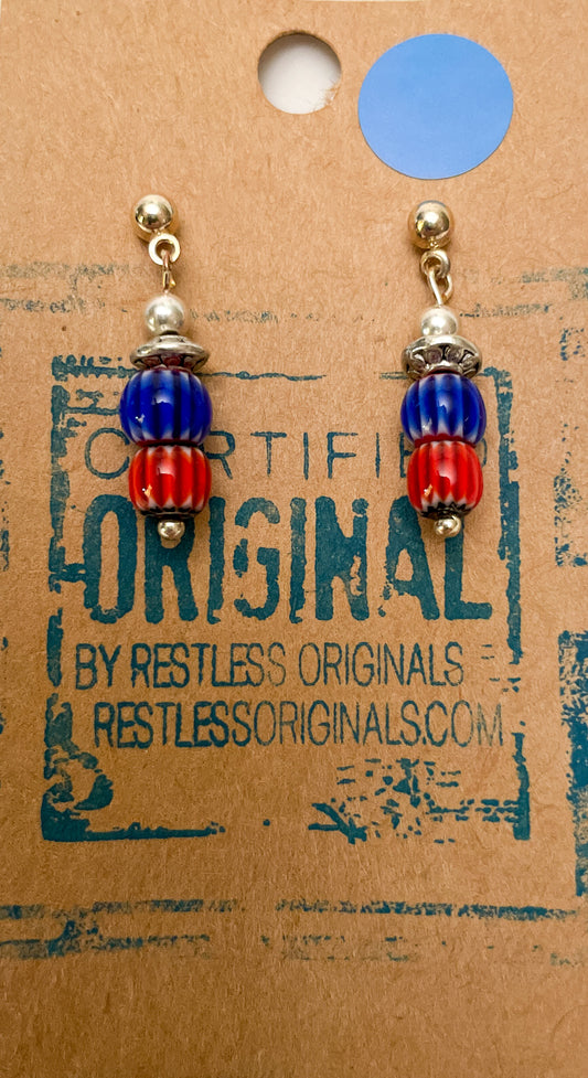 Art Glass Beads - Handmade Earrings
