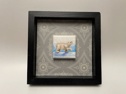 Polar Bear in a Snowstorm - Original Painting